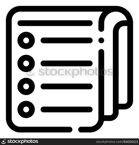 List Icon. Digital marketing concept. Outline icon