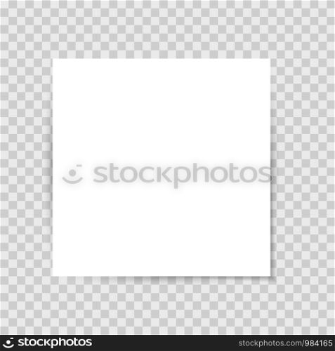 List sticker paper with shadow. Vector illustration. List sticker with shadow