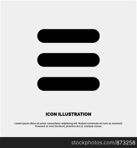 List, Task, Text solid Glyph Icon vector