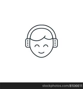 Listen to music creative icon from music icons Vector Image