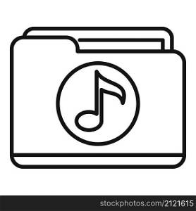 Listening playlist icon outline vector. Music song. Listen audio. Listening playlist icon outline vector. Music song