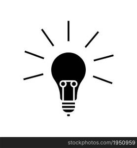 Lit Electric Light Bulb Icon