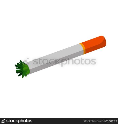 Lit reefer icon in cartoon style on a white background. Lit reefer icon, cartoon style