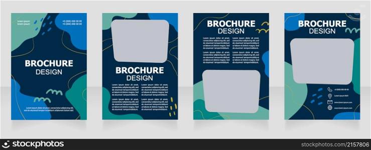 Literary agent service blank brochure design. Template set with copy space for text. Premade corporate reports collection. Editable 4 paper pages. Tahoma, Myriad Pro, Arial fonts used. Literary agent service blank brochure design