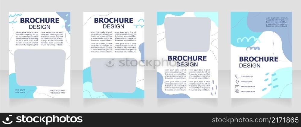 Literature contribution awards blank brochure design. Template set with copy space for text. Premade corporate reports collection. Editable 4 paper pages. Tahoma, Myriad Pro, Arial fonts used. Literature contribution awards blank brochure design
