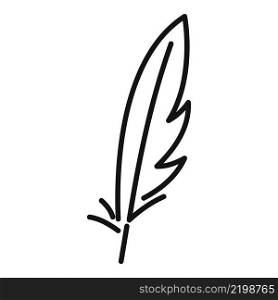 Literature feather icon outline vector. Light art. Ink pen. Literature feather icon outline vector. Light art