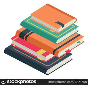Literature stack. Pile of books icon. Reading symbol isolated on white background. Literature stack. Pile of books icon. Reading symbol