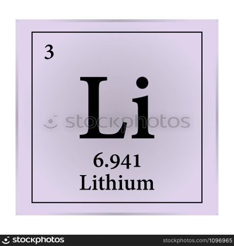 Lithium Periodic Table of the Elements Vector illustration eps 10.. Lithium Periodic Table of the Elements Vector illustration eps 10