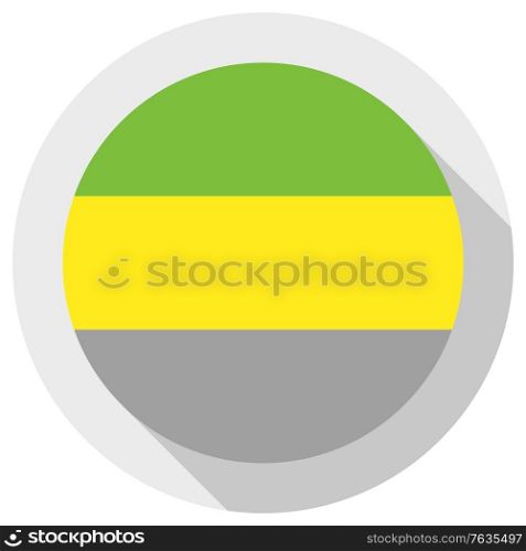 Lithromantic Pride Flag, round shape icon on white background, vector illustration