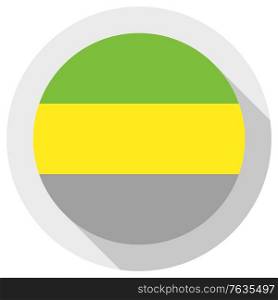 Lithromantic Pride Flag, round shape icon on white background, vector illustration