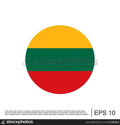 Lithuania Flag Icon Template