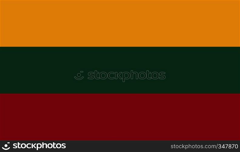 Lithuania flag image for any design in simple style. Lithuania flag image