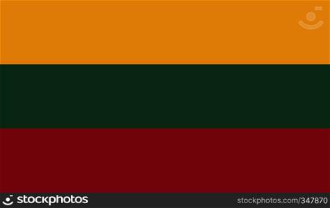 Lithuania flag image for any design in simple style. Lithuania flag image