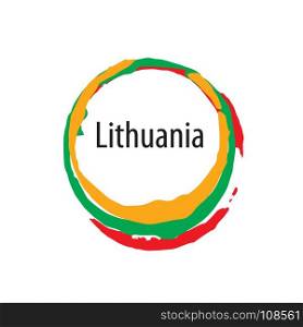 Lithuania flag, vector illustration. Lithuania flag, vector illustration on a white background