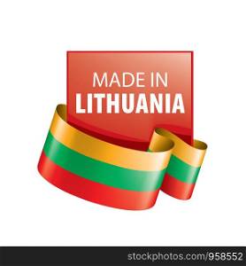 Lithuania flag, vector illustration on a white background. Lithuania flag, vector illustration on a white background.