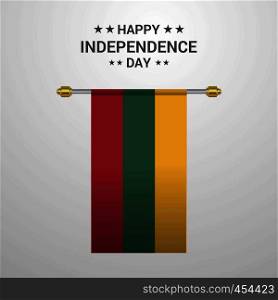 Lithuania Independence day hanging flag background