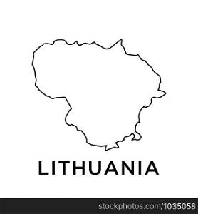 Lithuania map icon design trendy