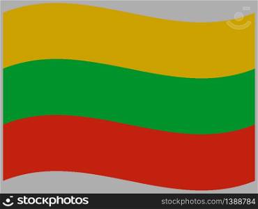 Lithuania National flag. original color and proportion. Simply vector illustration background, from all world countries flag set for design, education, icon, icon, isolated object and symbol for data visualisation