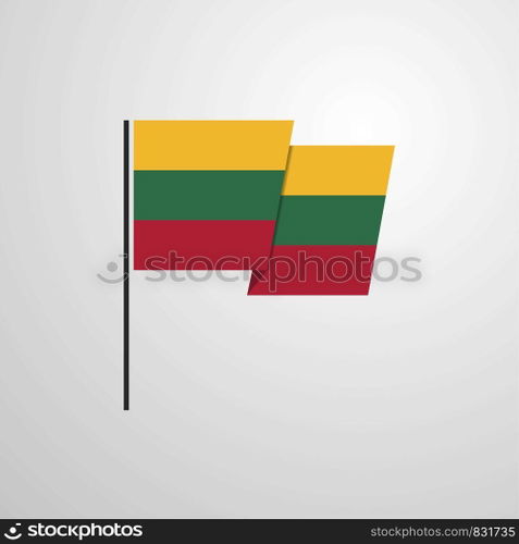 Lithuania waving Flag design vector