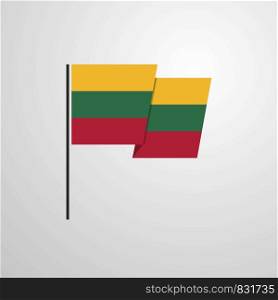 Lithuania waving Flag design vector