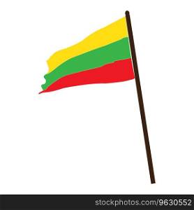 Lithuanian flag icon vector illustration symbol design