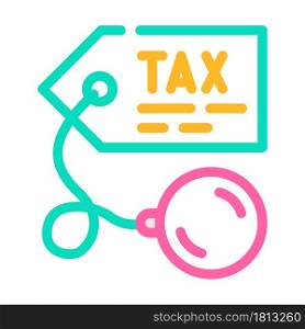 litigation tax color icon vector. litigation tax sign. isolated symbol illustration. litigation tax color icon vector illustration