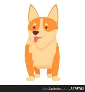 Litt≤dog icon cartoon vector. Cute corgi. Royal cani≠. Litt≤dog icon cartoon vector. Cute corgi