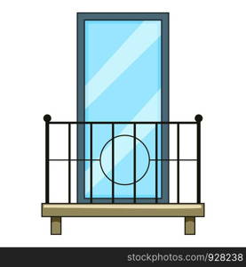 Little balcony icon. Cartoon illustration of little balcony vector icon for web. Little balcony icon, cartoon style