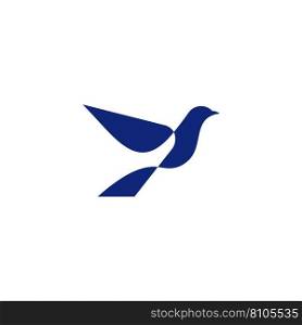 Little bird silhouette logo - light background Vector Image