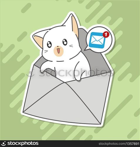 Little cat is telling you about mail.