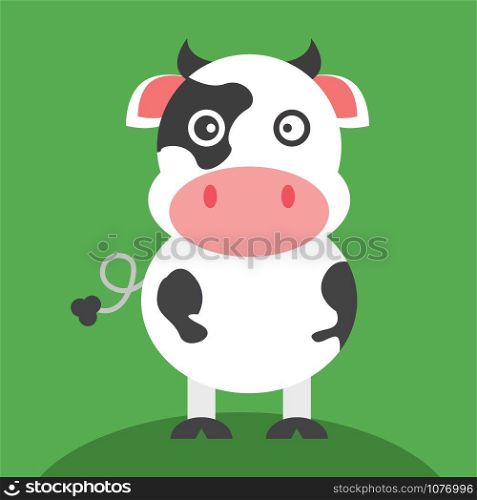 Little cow, illustration, vector on white background.