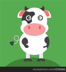 Little cow, illustration, vector on white background.