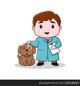 Little Cute Animal Doctor Veterinarian Dog Puppy Cartoon Pet Health Care