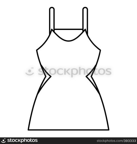 Little dress icon. Outline illustration of little dress vector icon for web. Little dress icon, outline style