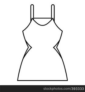 Little dress icon. Outline illustration of little dress vector icon for web. Little dress icon, outline style