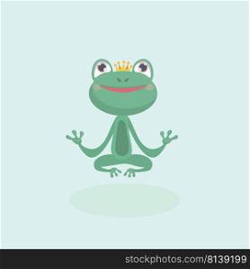 Little frog. Vector illustration of a cute little frog. 