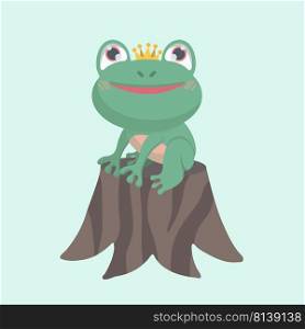 Little frog. Vector illustration of a cute little frog.. Little frog. Vector 