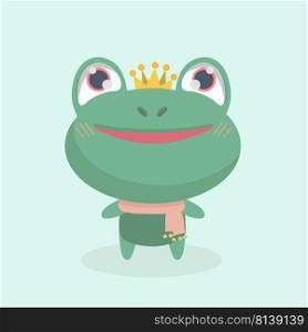 Little frog. Vector illustration of a cute little frog.. Little frog. Vector 