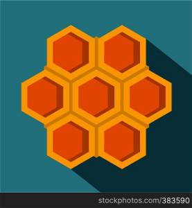 Little honeycomb icon. Flat illustration of little honeycomb vector icon for web. Little honeycomb icon, flat style