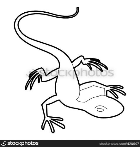 Little lizard icon. Outline illustration of little lizard vector icon for web. Little lizard icon, outline style