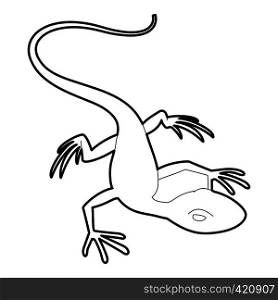 Little lizard icon. Outline illustration of little lizard vector icon for web. Little lizard icon, outline style