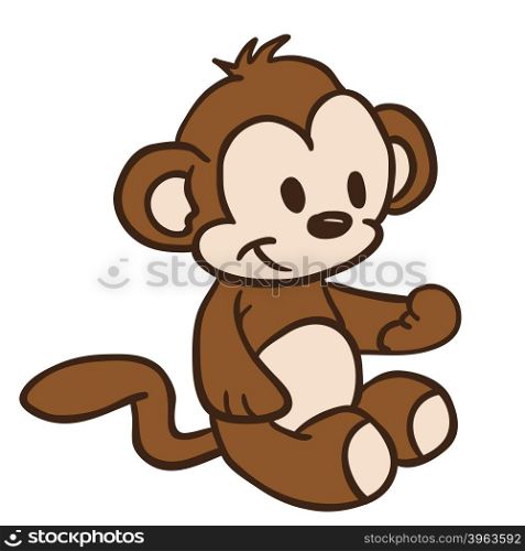 little monkey cartoon illustration