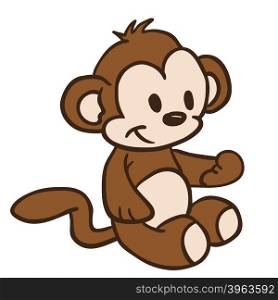 little monkey cartoon illustration