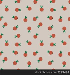 Little orange fruit seamless pattern. Citrus fruits endless wallpaper. Hand drawn repeat background. Simple vector illustation. Design for fabric , textile print, surface, wrapping, cover. Little orange fruit seamless pattern. Citrus fruits endless wallpaper. Hand drawn repeat background