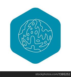 Little planet icon. Outline illustration of little planet vector icon for web. Little planet icon, outline style