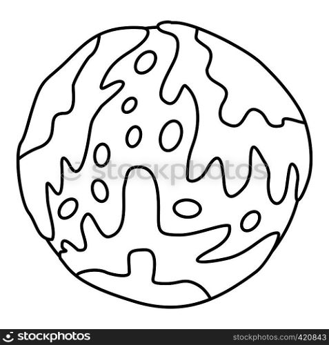 Little planet icon. Outline illustration of little planet vector icon for web. Little planet icon, outline style