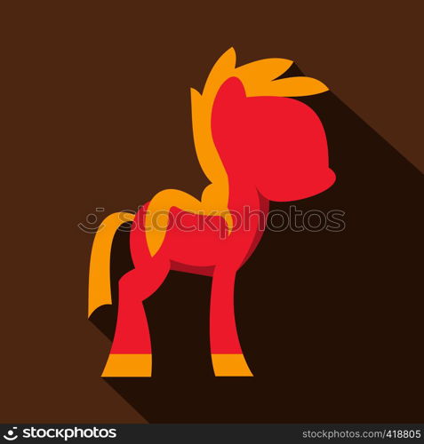 Little pony icon. Flat illustration of little pony vector icon for web. Little pony icon, flat style