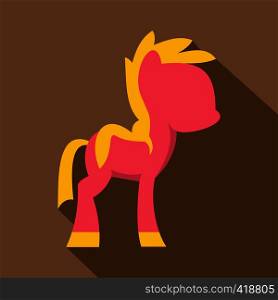 Little pony icon. Flat illustration of little pony vector icon for web. Little pony icon, flat style