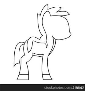 Little pony icon. Outline illustration of little pony vector icon for web. Little pony icon, outline style