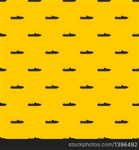 Little powerboat pattern seamless vector repeat geometric yellow for any design. Little powerboat pattern vector